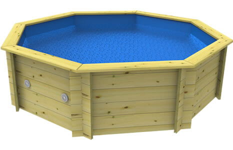 Side on image of a Plastica Wooden Fun Pool