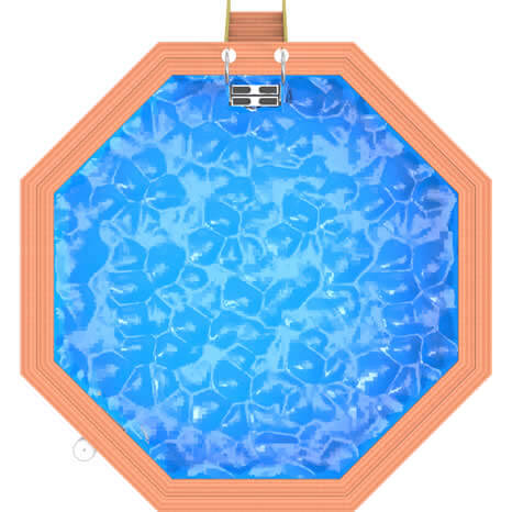 Top down image of a Plastica Octagonal Pool